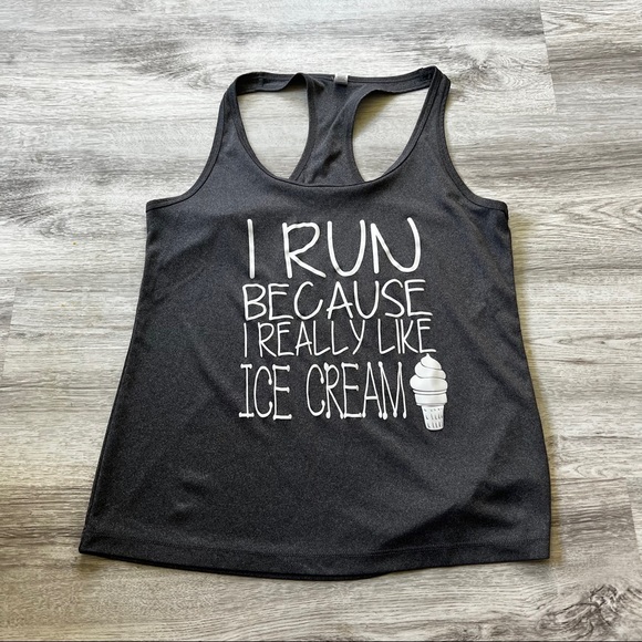 Tops - Running tank top size medium gray ice cream